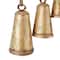 Brass Metal Bohemian Decorative Cow Bell, 48" x 5" x 28"